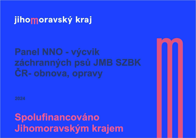 Projekt NNO Výcvik záchranných psů JMB SZBK ČR v roce 2024
